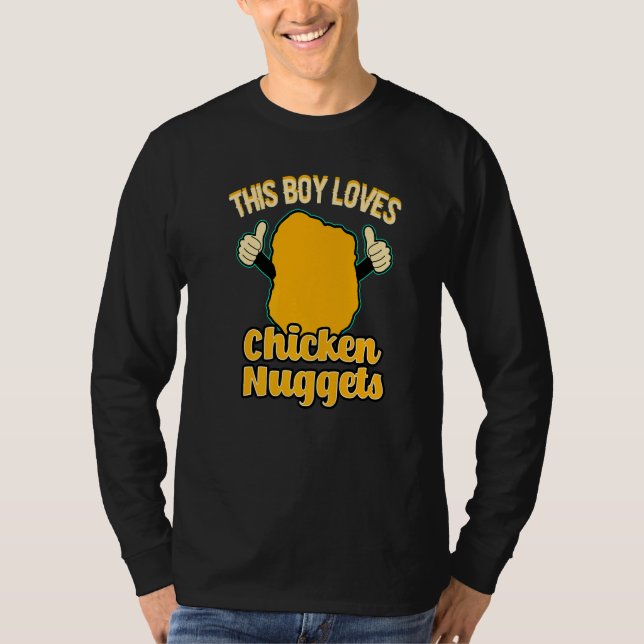Camiseta Este Menino Ama Nuggets de Frango Comida Nugget de (Frente)