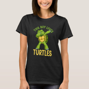 Camiseta Este Menino Ama Tartarugas Marinhas Rapazes Animai