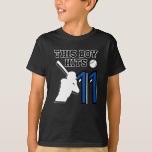 Camiseta Este menino bate 11 anos - beisebol 11h