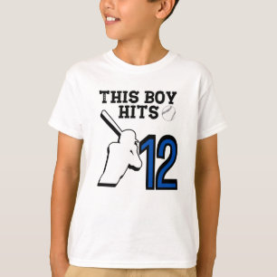 Camiseta Este menino bate 12 anos - beisebol 12h