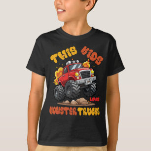Camiseta Este Miúdo Adora Caminhões Monstros, Crianças-Cami
