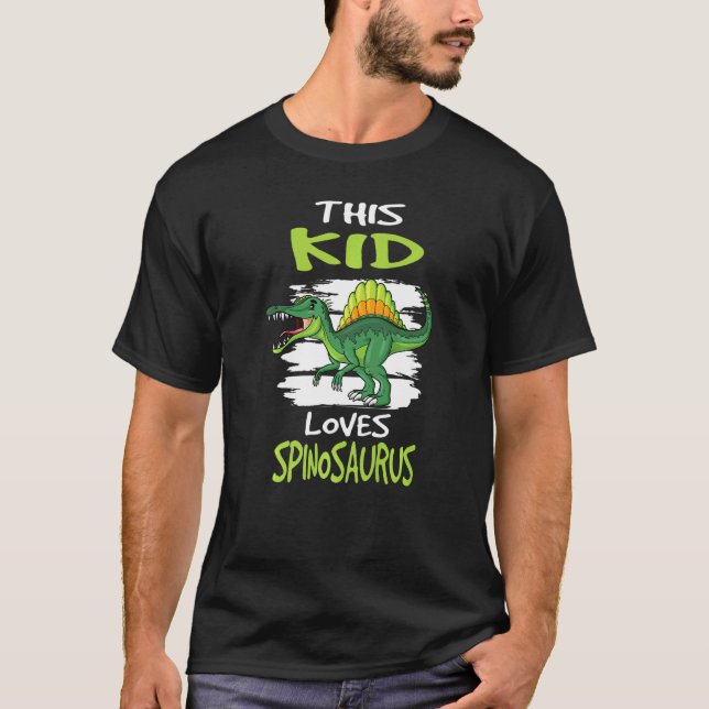 Camiseta Este Miúdo Adora Spinossauro, Eu Crianças, Eu Bebê (Frente)