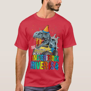 Camiseta Este Motorista De Caminhão Monster Tem 4 Noites De
