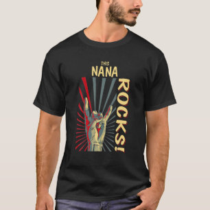 Camiseta Este Nana Rocks Retro Concert 70S 80S Funn