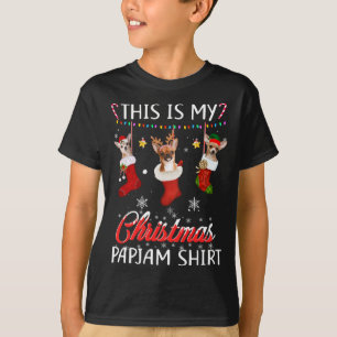 Camiseta Este Natal Pajama Chihuahua No Cachorro Do Meias