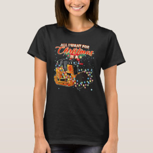 Camiseta Este Natal Tudo O Que Quero É Bulldozer