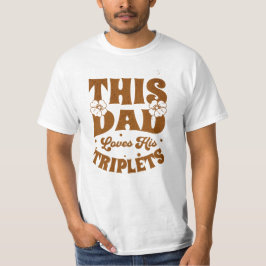 Camiseta Este Pai Adora Os Seus Tripletes-Dia de os pais-En