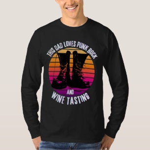 Camiseta Este Pai Adora Punk Rock E Provando De Vinho Padre