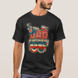 Camiseta Este Pai Está Aqui Para Bang 4 De Julho Patriot