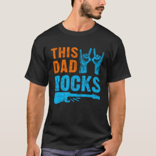 Camiseta Este Pai Rocks Rock n Roll Heavy Metal Dia de os p