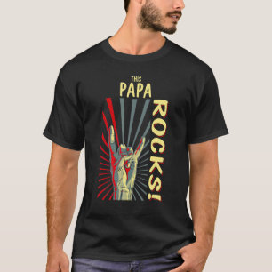 Camiseta Este Papa Rocks Vintage Retro Concert 70s 80s Funn