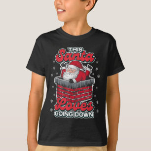 Camiseta Este Papai noel Adora Descer Homens Engraçados De