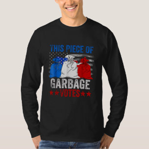 Camiseta Este pedaço de lixo voa a bandeira dos EUA Trump 2