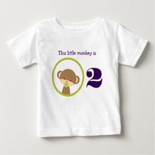 Camiseta Este Pequeno Aniversário Do Macaco