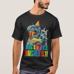 Camiseta Este Pequeno Caminhão Monstro É 11 Aniversário
