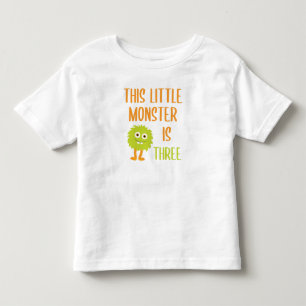 Camiseta Este pequeno monstro é três // aniversário boni