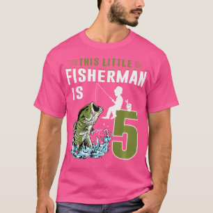 Camiseta Este Pequeno Pescador Está A Pescar 5 Anos De Idad