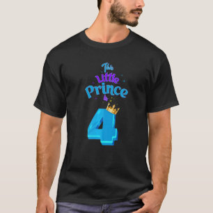 Camiseta Este Pequeno Príncipe Tem 4 Anos Rei 4 Anos B