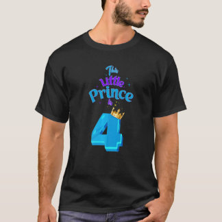 Camiseta Este Pequeno Príncipe Tem 4 Anos Rei 4 Anos B