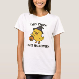 Camiseta Este Pintinho ama o Halloween