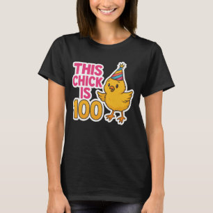 Camiseta Este Pintinho é 100 Bons e Divertidos Aniversário