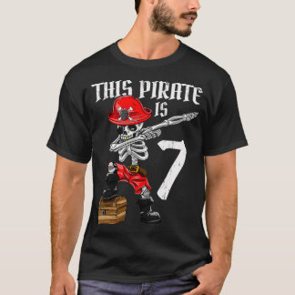 Camiseta Este pirata é o dia de aniversário do 7 de pirata