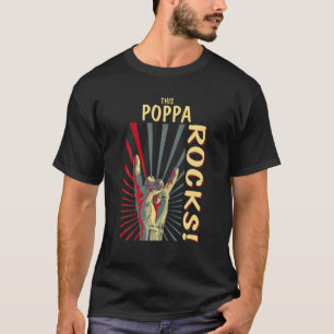 Camiseta Este Poppa Rocks Vintage Retro Concert 70S 80S Div