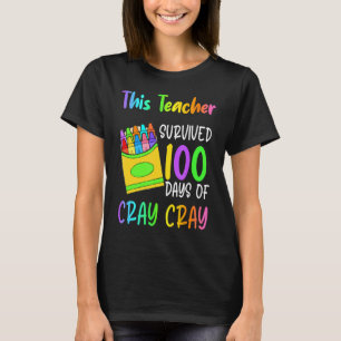 Camiseta Este Professor Sobreviveu A 100 Dias De Composição