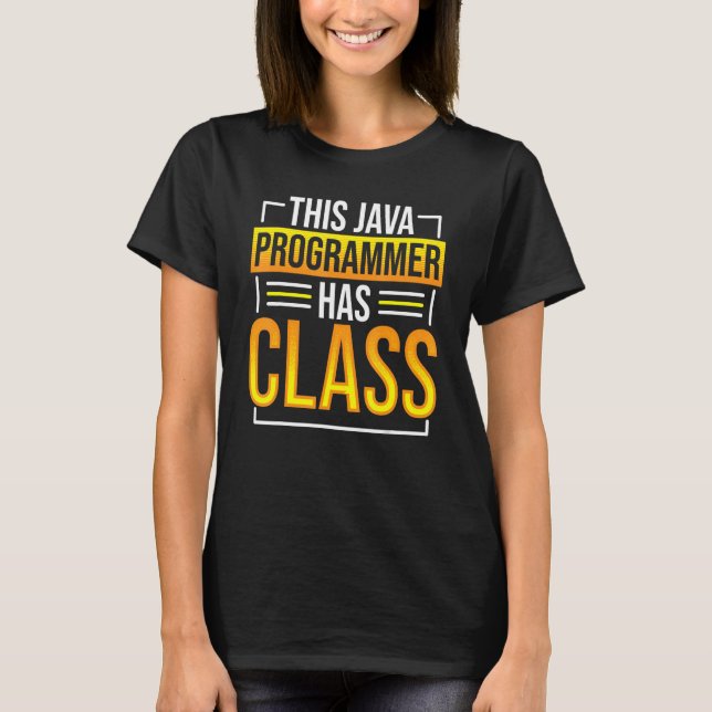 Camiseta Este programador Java tem código de programação de (Frente)