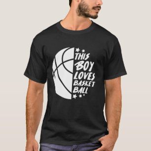 Camiseta Este Rapaz Adora A Bola De Cesta Esportiva Um Belo