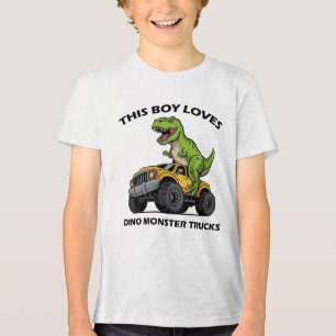 Camiseta Este Rapaz Adora Caminhões Monstros - Monstro Dino