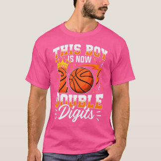 Camiseta Este Rapaz Dígitos Duplos De Basquete De 10 Anos