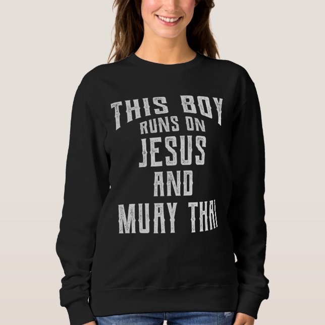 Camiseta Este Rapaz Funciona Com Jesus E Muay Thai Christia (Frente)