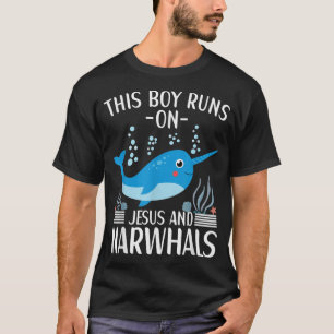 Camiseta Este Rapaz Funciona Com Jesus E Narvais Cute Narwh