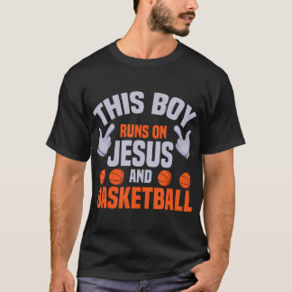 Camiseta Este Rapaz Funciona Com Jesus E O Basquete Cristão
