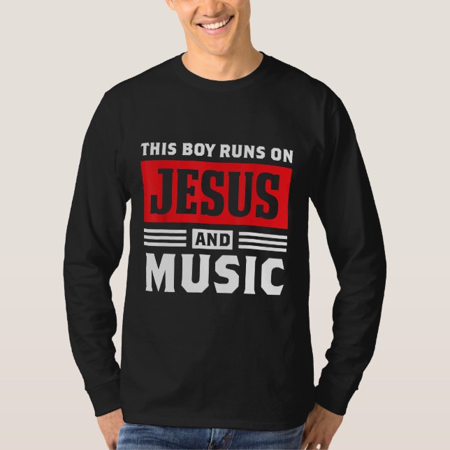 Camiseta Este Rapaz Funciona Com Jesus E Presente Cristão D (Frente)