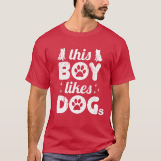 Camiseta Este Rapaz Gosta De Cachorros, Amigo Engraçado
