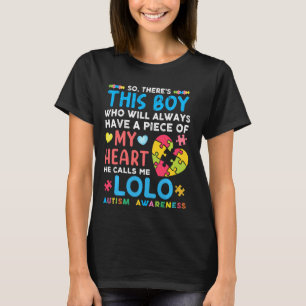 Camiseta Este Rapaz Me Chama De Consciência Do Autismo Lolo