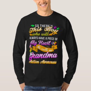 Camiseta Este Rapaz Meu Coração Ele Me Chama De Autismo Avó