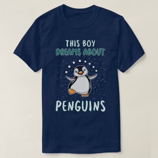Camiseta Este Rapaz Sonha Com Pinguins (Frente do Design)