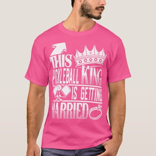 Camiseta Este Rei do Pickleball Está Se Casando Noivo P (Frente)