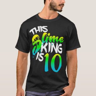 Camiseta Este Rei Slime É 10 Festas de aniversário De Diver