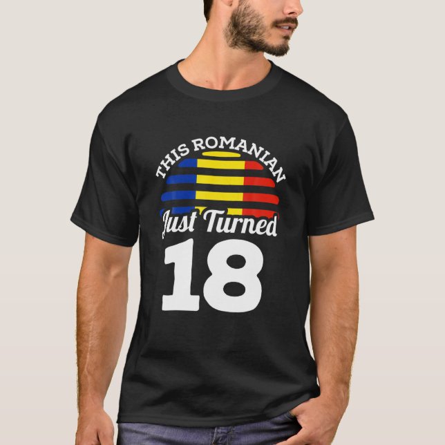 Camiseta Este Romeno Acabou De Transformar 18 Romênia 18º A (Frente)