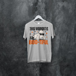 Camiseta Este Treino É um Desenho de Fitness de Halloween B
