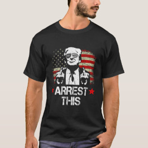 Camiseta Este Trump no meio dos dedos Pro Trump 2024 (na pa