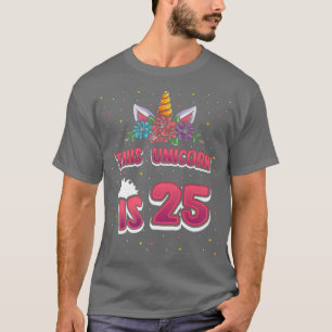 Camiseta Este Unicórnio é 25 de Rapariga de 25 Vinte e Cinc