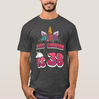 Camiseta Este Unicórnio tem 38 Trinta e Oito Anos de Idade 