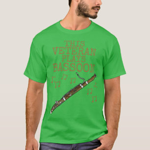 Camiseta Este Veterano Joga Bassoonista Woodwind Mus