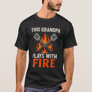 Camiseta Este Vovô Brinca Com Fogo Mestre De Churrasco Na B