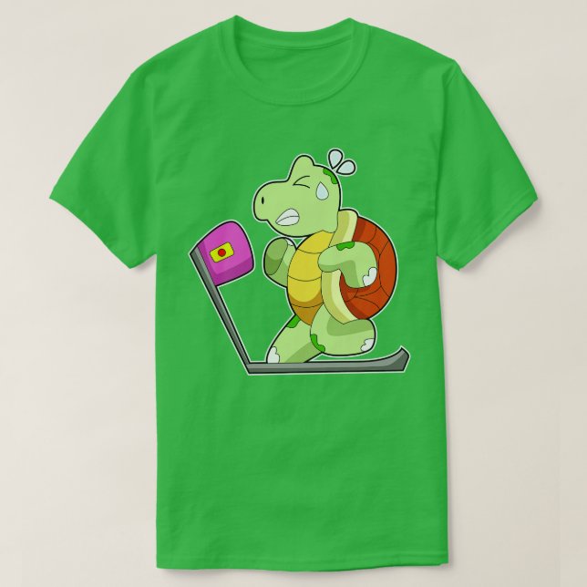 Camiseta Esteira de Malhação de tartaruga (Frente do Design)